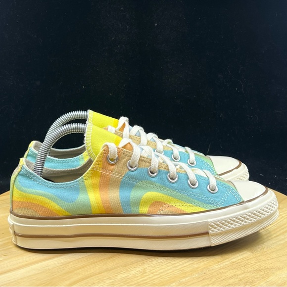 Converse All Star Rainbow Glitter Lo-Pro Lace-Up Sneakers Women's Size 8 - Picture 4 of 10